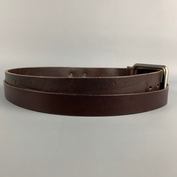 DIRK BIKKEMBERGS Size 30 Brown Leather Double Buckle Belt - Picture 2 of 5